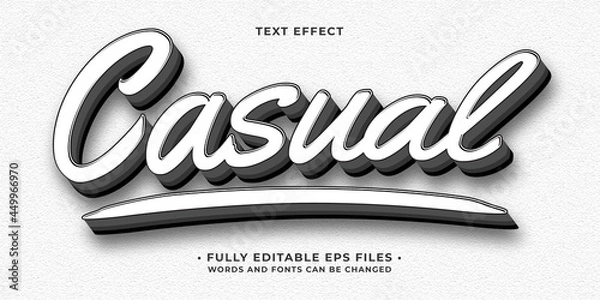 Obraz casual minimalist white text effect editable eps cc