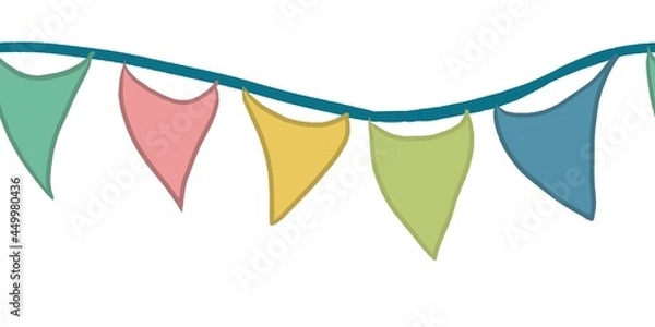 Obraz seamless border with the image of colored flags