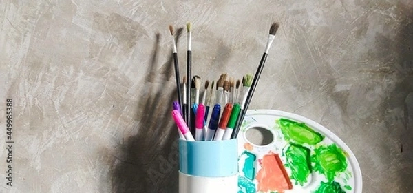 Obraz brushes and paints