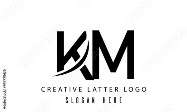 Obraz KM creative latter logo