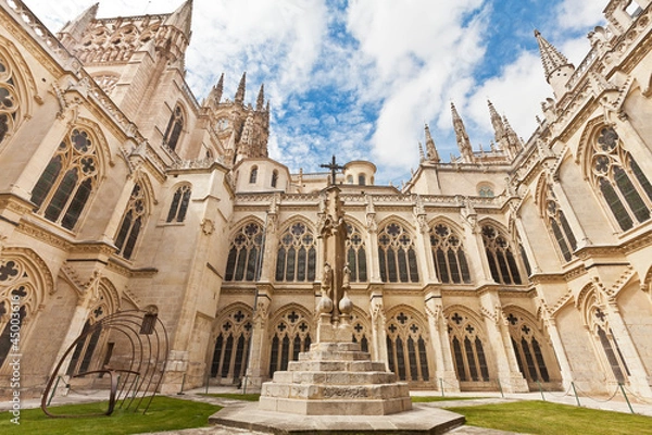 Obraz Inner court of the cathedral in Burgos, Spain
