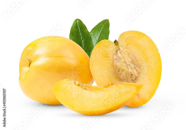 Obraz Nectarinec slice isolated on white