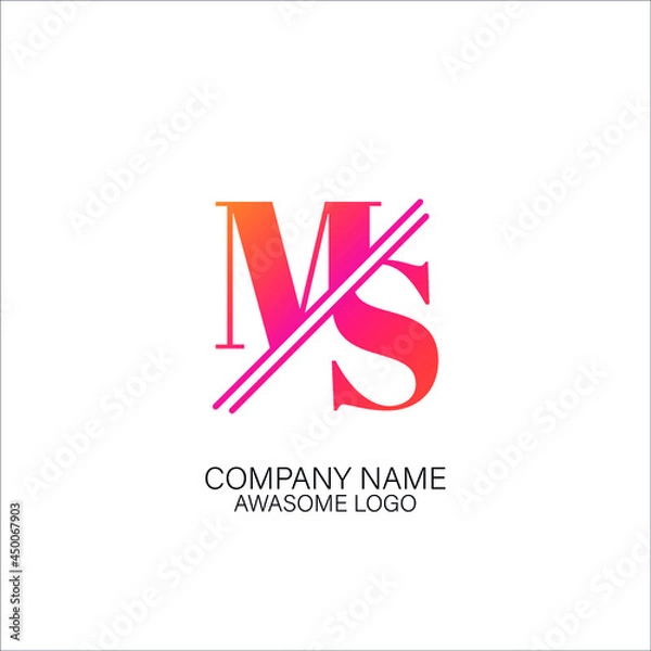 Obraz MS letter logos 