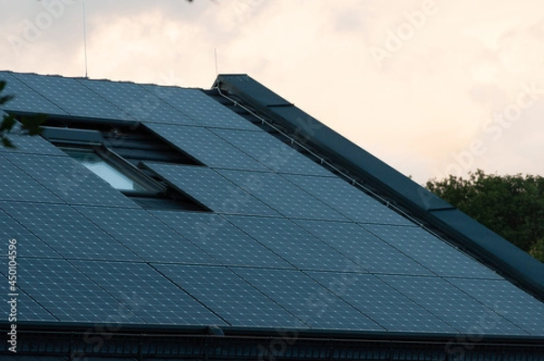 Fototapeta Dach mit Solar