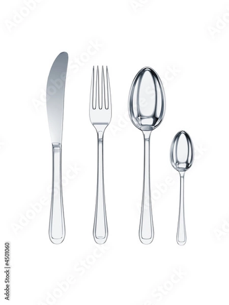 Obraz nóż, widelca, łyżka, herbata