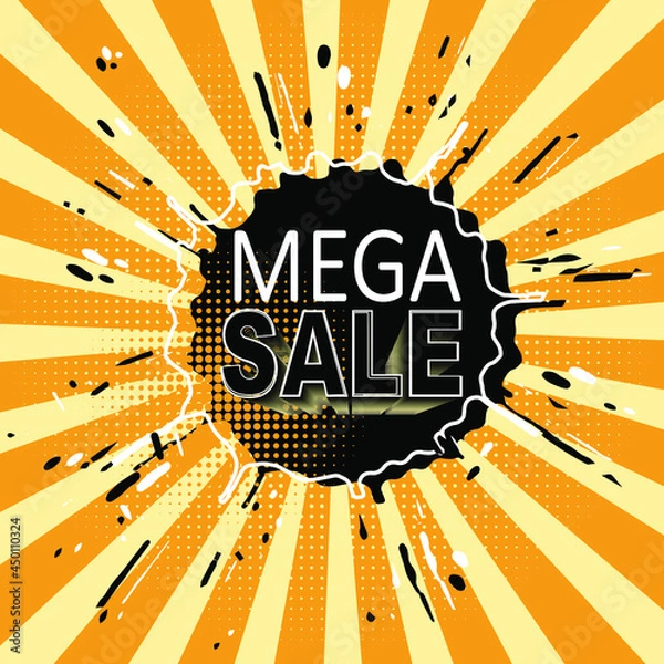 Obraz Explosive mega blowout design in pop-art style. Vector