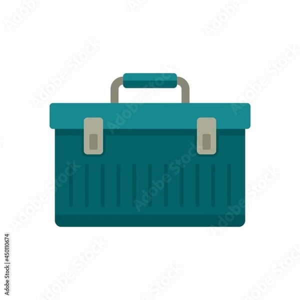 Obraz Aircraft repair tool box icon flat isolated vector