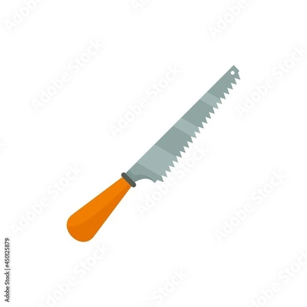 Fototapeta Keyhole saw icon flat isolated vector