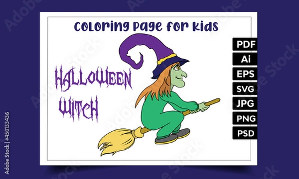 Obraz Halloween coloring page for kids