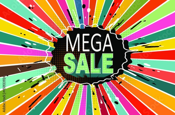 Obraz Explosive mega blowout design in pop-art style. Vector