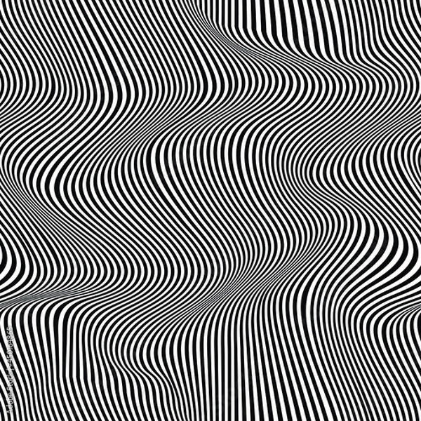 Obraz Warped lines. Vector seamless pattern