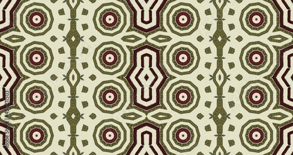 Fototapeta seamless pattern in autumn colors on a yellow background