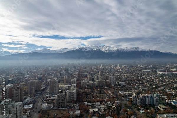 Obraz time clouds over the city