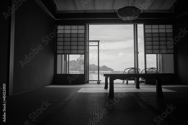 Fototapeta 使われていない料亭の和室