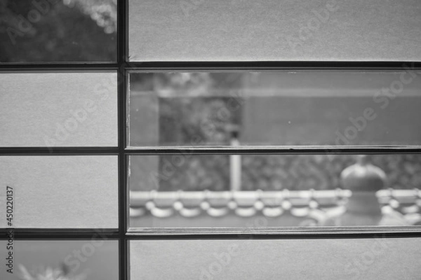 Fototapeta 料亭の和室にあるガラス障子