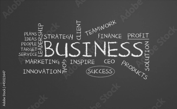 Fototapeta Business chalkboard