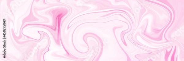 Fototapeta Liquid pink abstract background. Marble digital texture for a banner or web design
