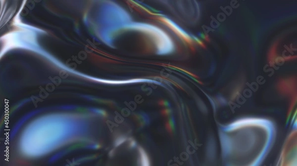 Obraz Liquid Metal Looped Abstract Digital Background 3D Render