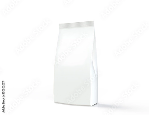 Fototapeta Flexible packaging mock-up with shadow and reflection