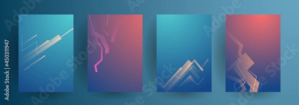 Obraz Abstract gradient vector background for business brochure cover design
