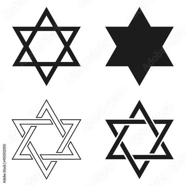 Obraz Star of David vector icon.
