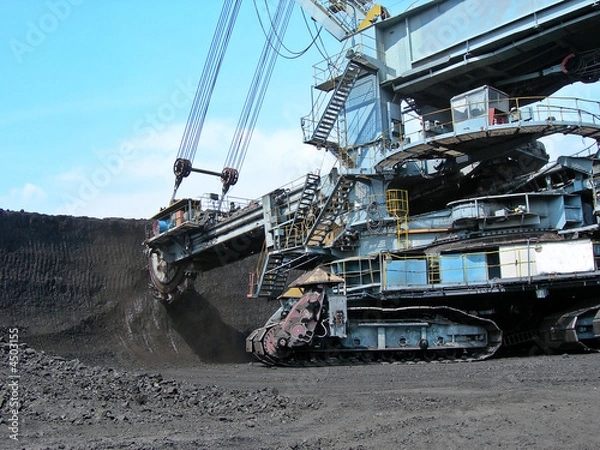 Fototapeta Coal digger in action