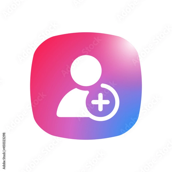 Fototapeta Add User - Sticker