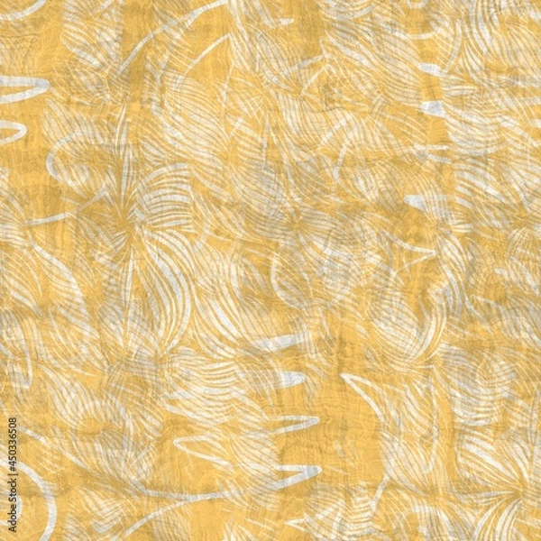Fototapeta Seamless two tone hand drawn brushed effect pattern swatch. High quality illustration. Collage of minimal drawings arranged in a seamless pattern for print with fabric texture overlay. Rough scribble.