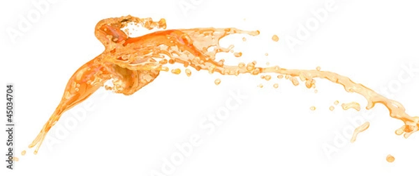 Obraz orange splashes collide - isolated on white