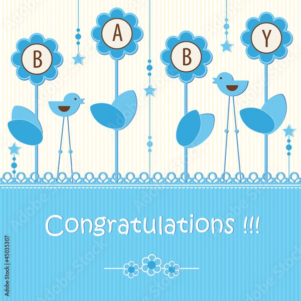 Obraz Baby shower - boy