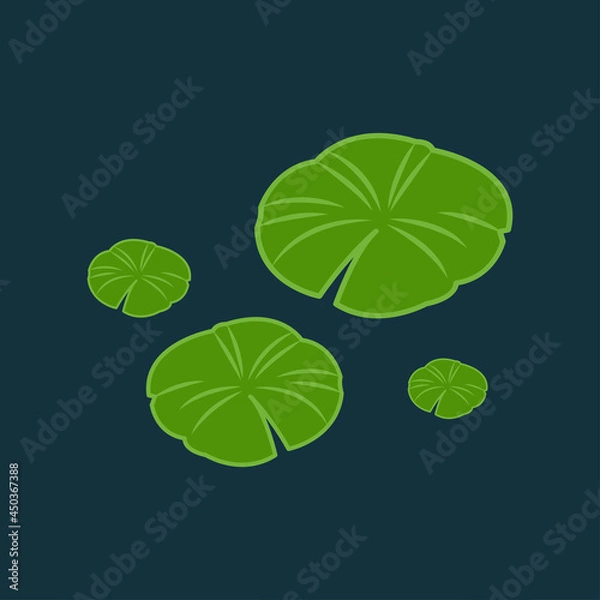 Fototapeta Lily pad pattern. wallpaper. free space for text. background. poster.