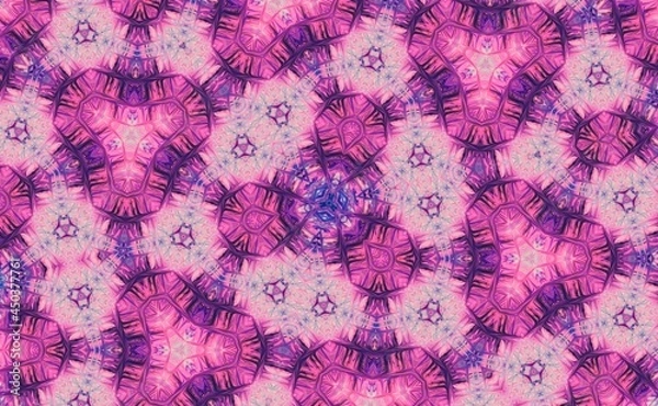 Fototapeta Kaleidoscope Pink Illustration Abstract Background Flower 