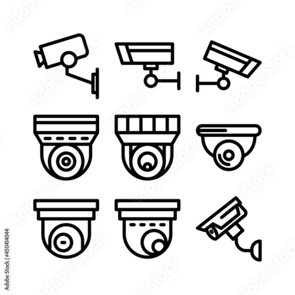 Obraz cctv camera icon or logo isolated sign symbol vector illustration - high quality black style vector icons
