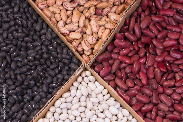 Obraz Разноцветные зёрна фасоли