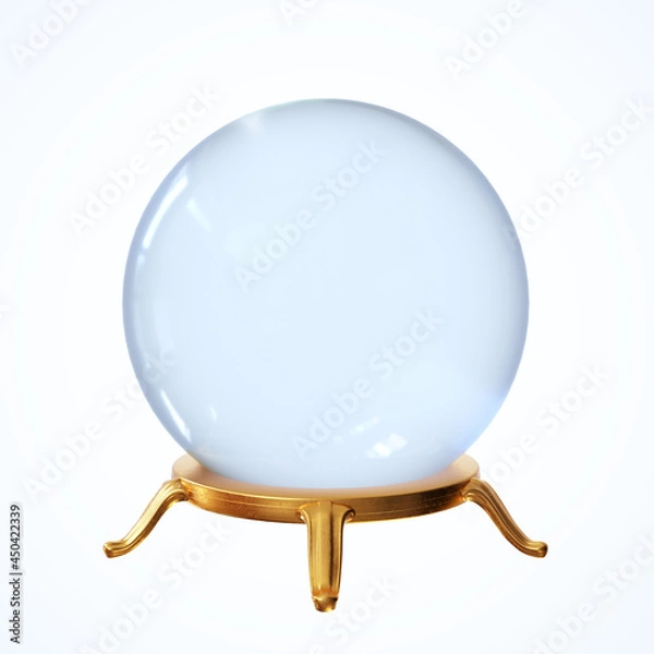 Obraz Magic crystal ball isolated - 3D rendering