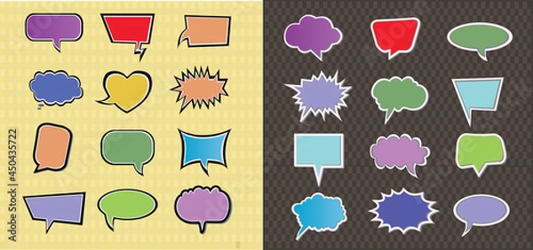 Fototapeta text bubble ballon with full colour background