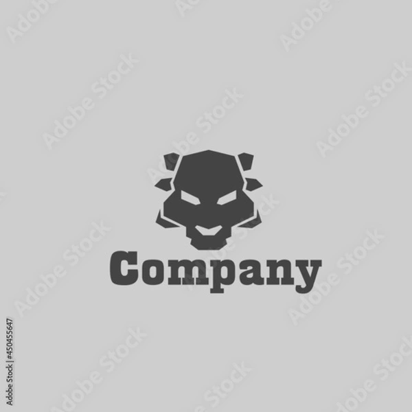 Fototapeta Black robot logo template