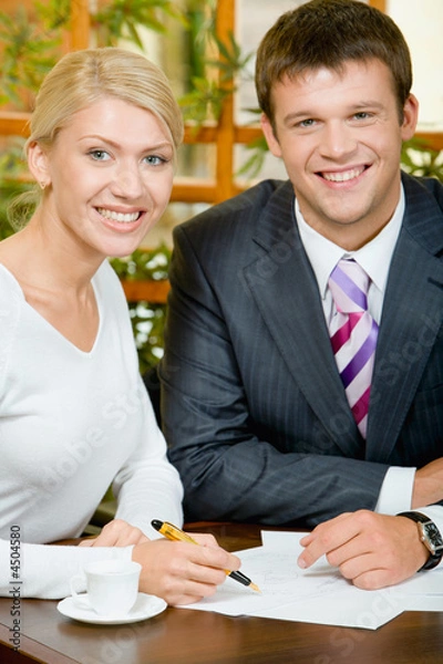 Fototapeta Two business people