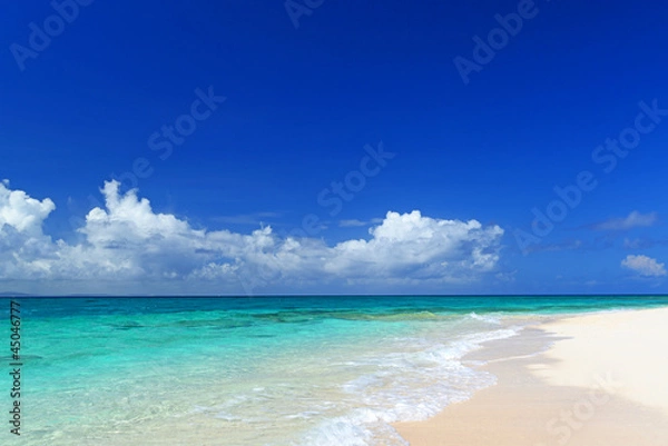 Fototapeta 南国の美しいビーチと紺碧の空