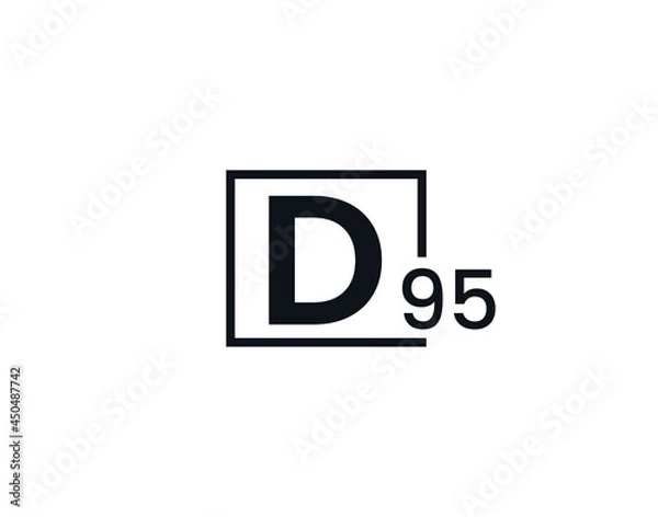Fototapeta D95, 95D Initial letter logo