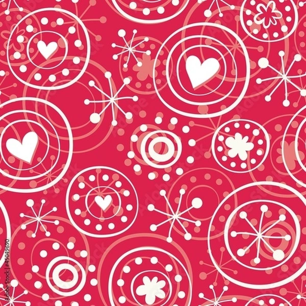 Obraz białe gwiazdki na czerwonym tle