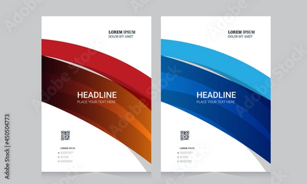 Fototapeta Abstract brochure template, cover design annual report, magazine