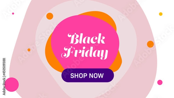 Fototapeta Black Friday card. Discount banner easter. Template banner for kids. Colorful vector background.