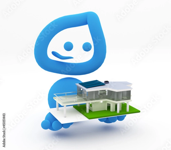 Obraz solar building model on hands