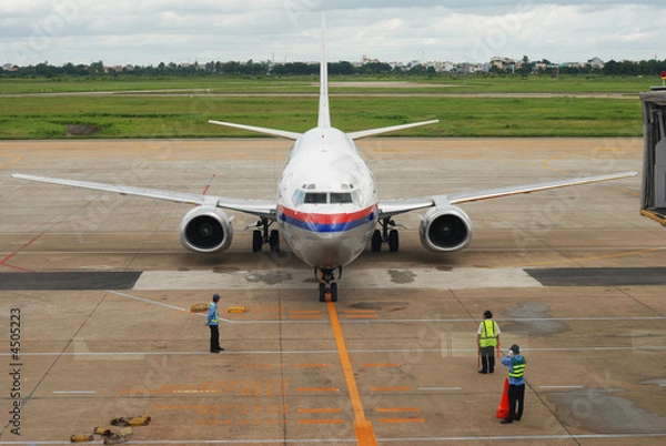 Obraz Airplane is taxing