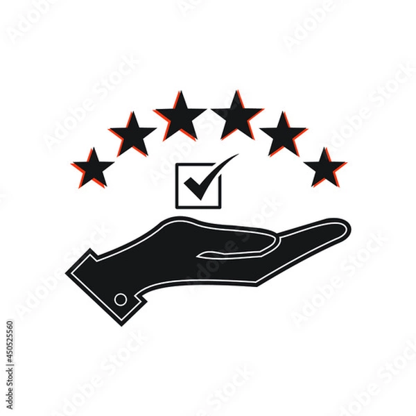 Fototapeta Modern value icon, top service rating icon on white background.