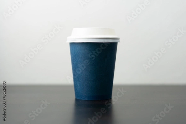 Obraz Small blue take away cup
