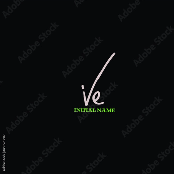 Obraz ve black background handwritten logo