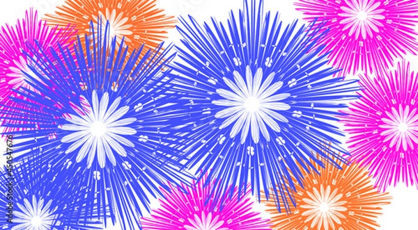 Fototapeta Colorful abstract geometric shapes background design. Banner template