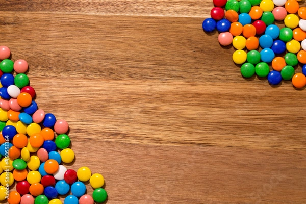 Obraz Candy Corners on wood background